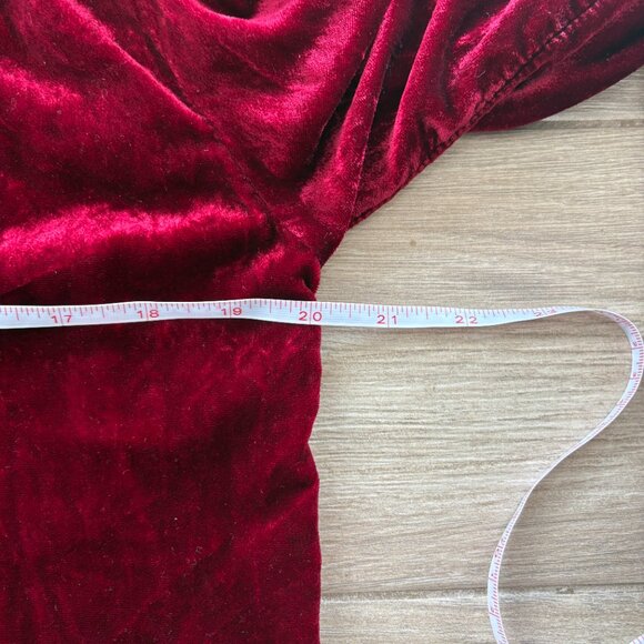 Maeve Anthropologie Karina Button Up Shirt Women's 6 Red Velvet Holiday Party - Picture 8 of 8